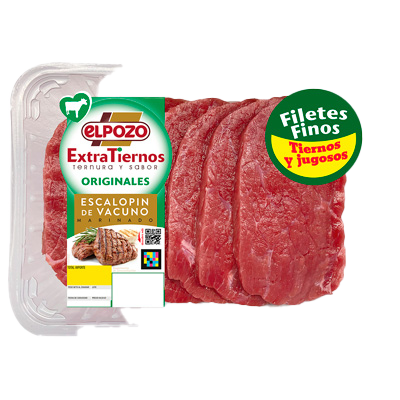 ESCALOP&Iacute;N DE VACUNO MARINADO EXTRA TIERN 600 G. APROX., EL KILO
