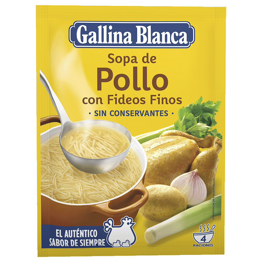 SOPA DE POLLO CON FIDEOS 1 UNIDAD
