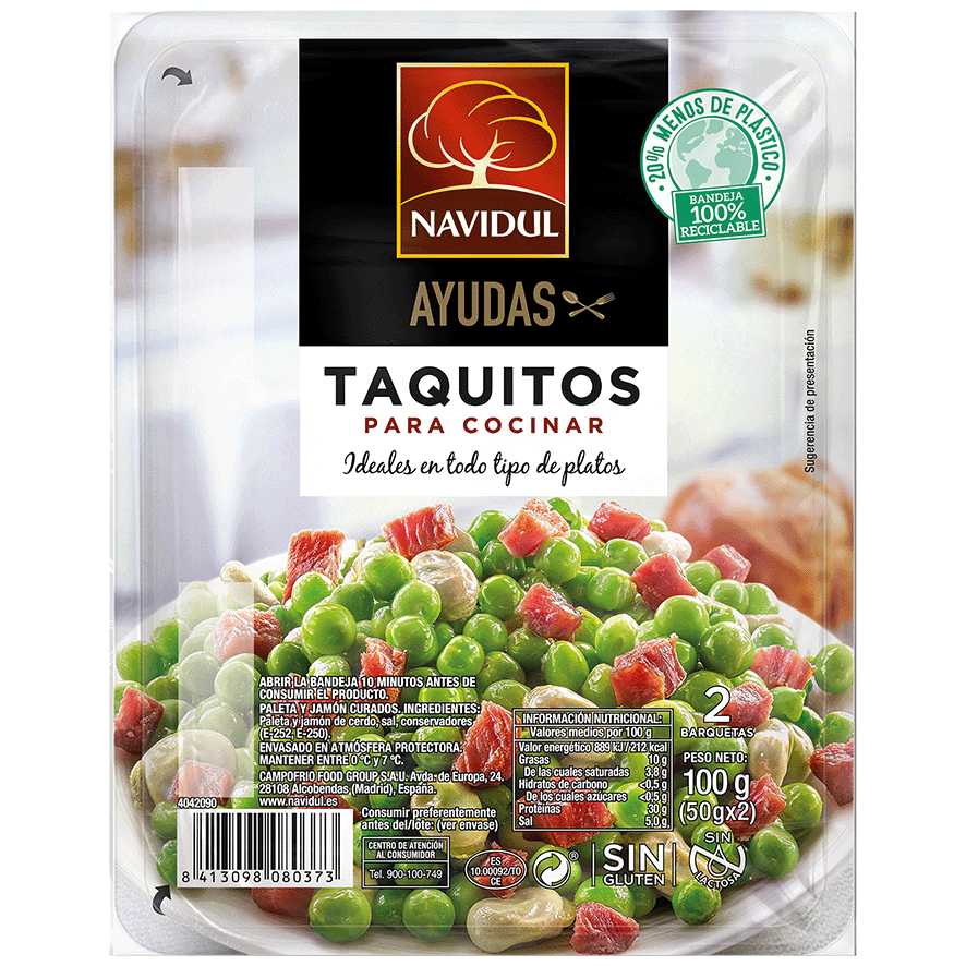 TAQUITOS DE JAM&Oacute;N SERRANO 50 G.PACK 2