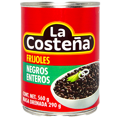 FRIJOLES NEGROS ENTEROS 560 G.