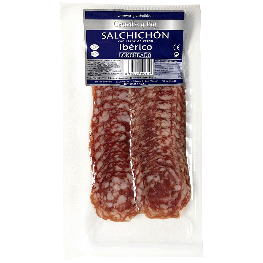 SALCHICH&Oacute;N IB&Eacute;RICO 80 G.