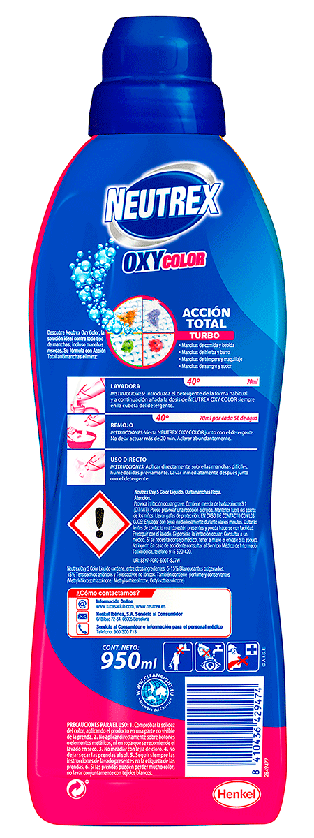 LIMPIADOR COLOR 950 ML.