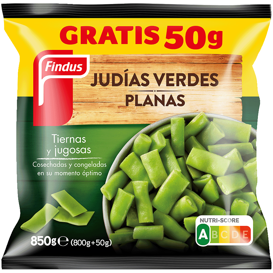 JUDIAS VERDES PLANAS 800 G.