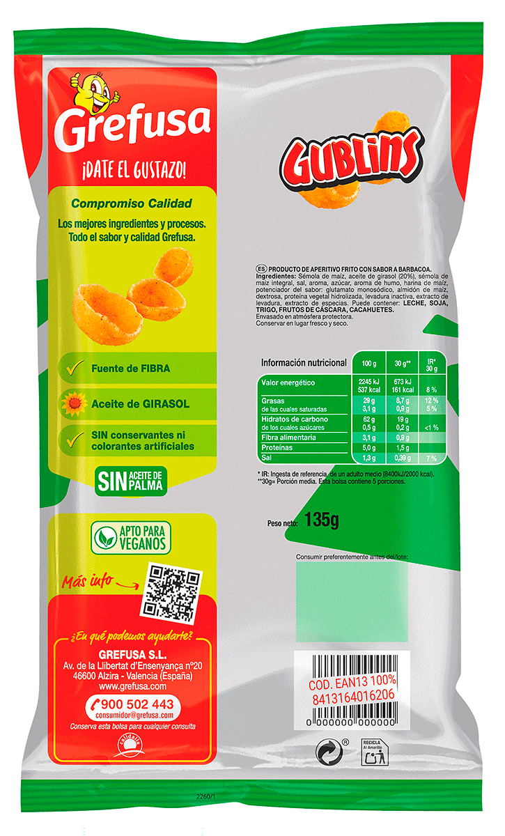 GUBLINS BARBACOA 135 G.