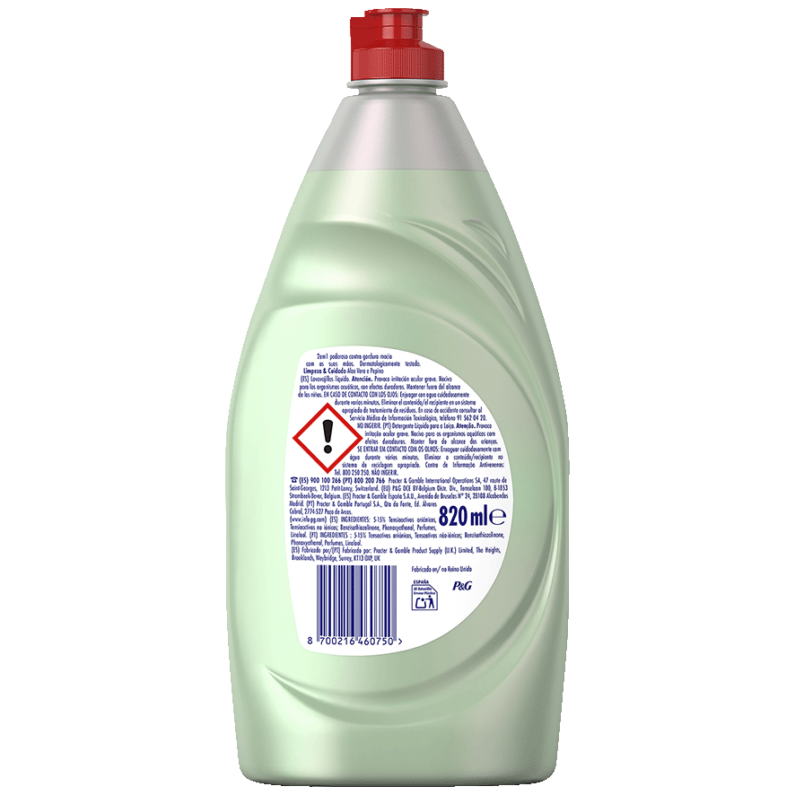 LAVAVAJILLAS ALOE VERA & PEPINO 820 ML.