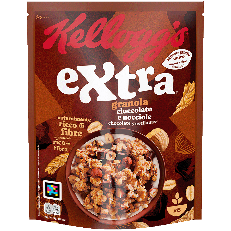 GRANOLA EXTRA CHOCOLATE Y AVELLANAS 375 G.