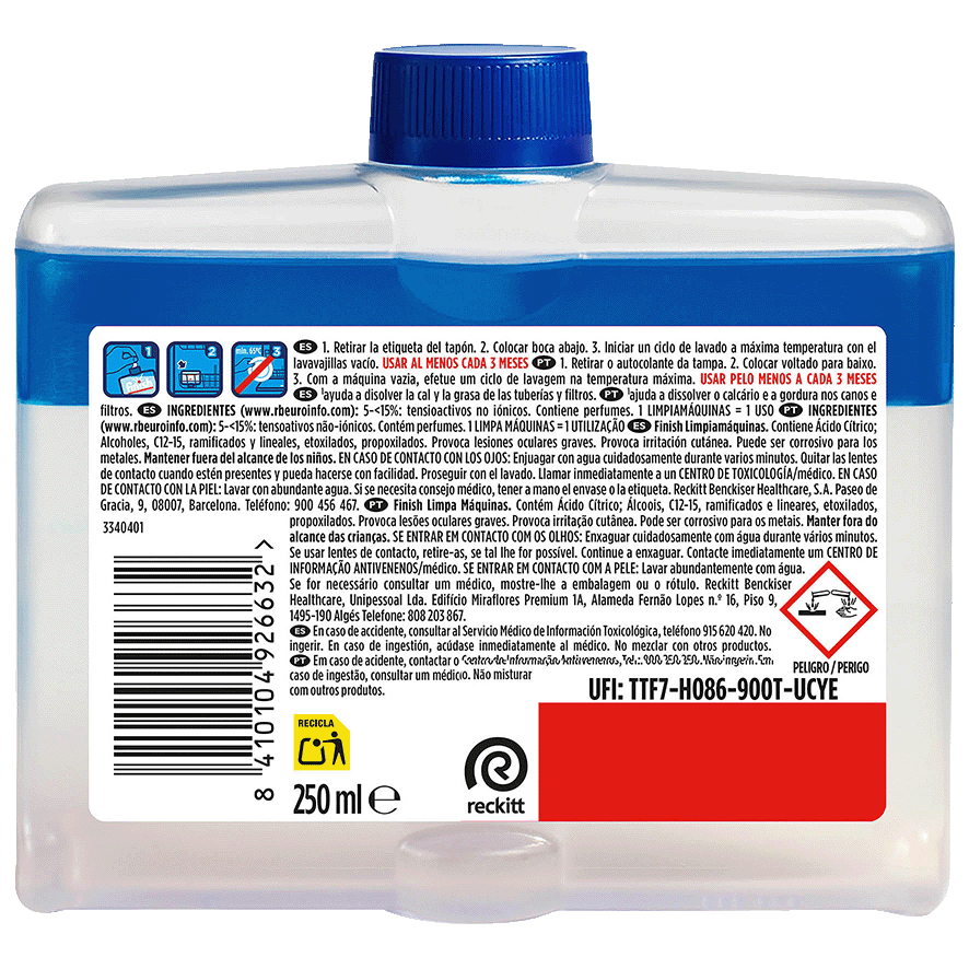 LIMPIA M&Aacute;QUINAS 250 ML.