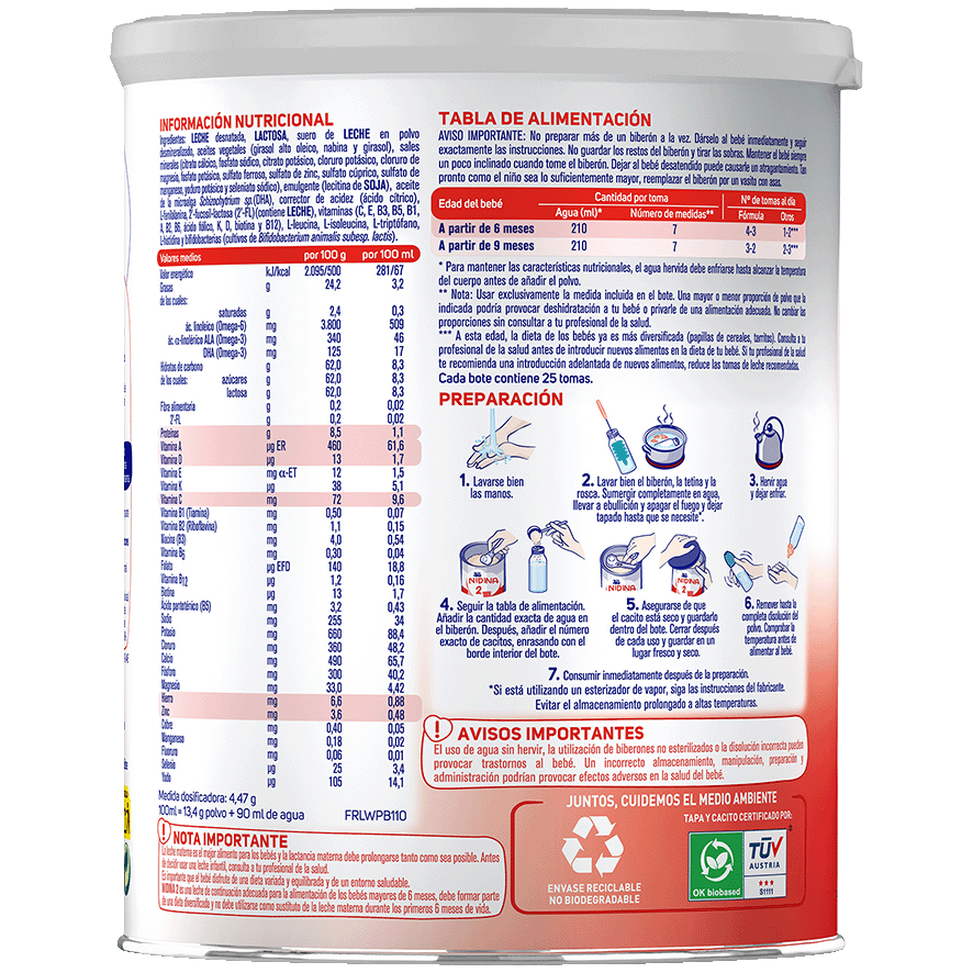 PREPARADO PARA LACTANTES 800 G.
