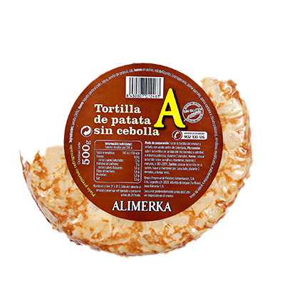 TORTILLA DE PATATA SIN CEBOLLA 500 G.