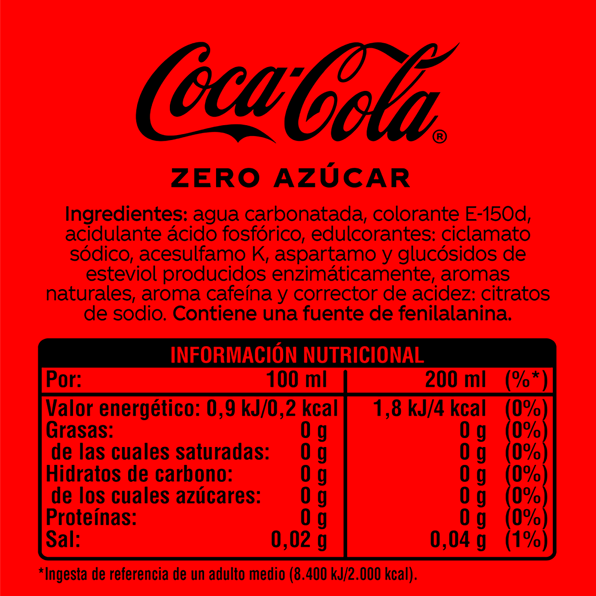 REFRESCO ZERO 20 CL. PACK 6