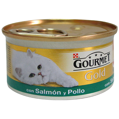 COMIDA PARA GATOS DE SALM&Oacute;N Y POLLO 85 GRS.