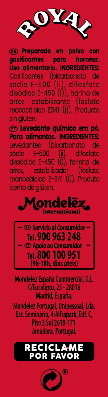 PREPARADO PARA HORNEAR 80 G.
