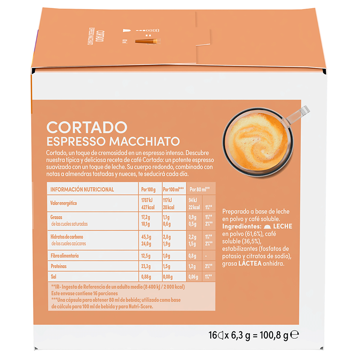 CAF&Eacute; CORTADO DOLCE GUSTO 16 C&Aacute;PSULAS