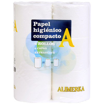 PAPEL HIGI&Eacute;NICO COMPACTO 6 ROLLOS
