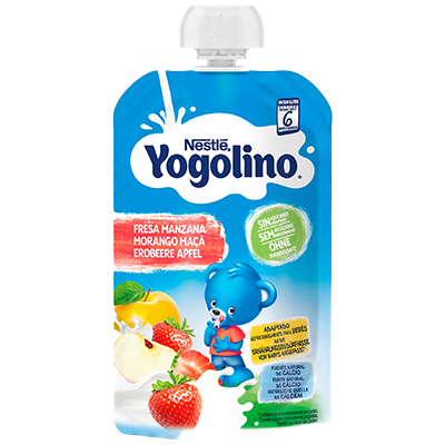 POUCH DE FRESA Y MANZANA 100 G.