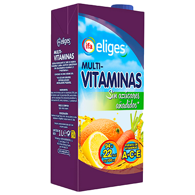 BEBIDA MULTI-VITAMINAS SIN AZ&Uacute;CAR 1 LITRO