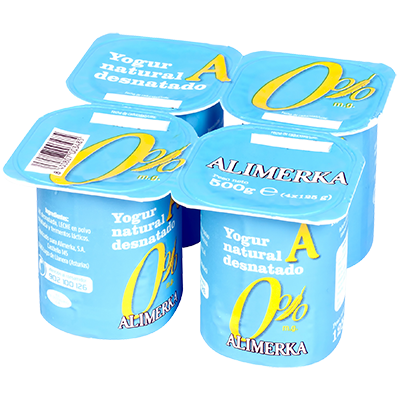 YOGUR DESNATADO NATURAL 125 G. PACK 4