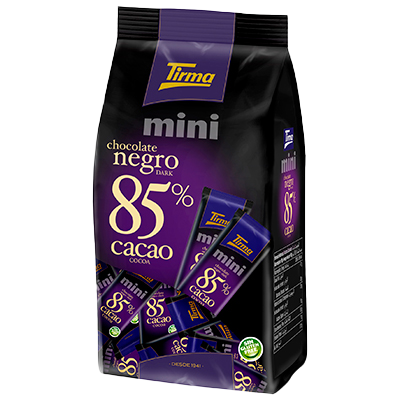 MINI CHOCOLATE NEGRO 85% CACAO 180 G.