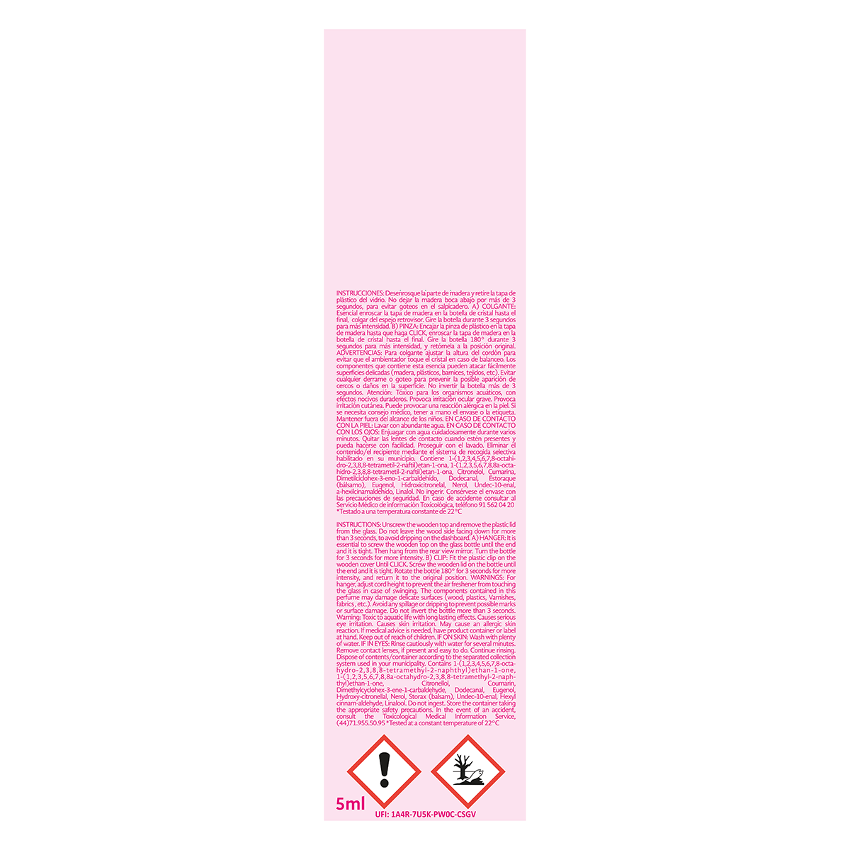 AMBIENTADOR COCHE AROMA A LIMPIO 6 ML.