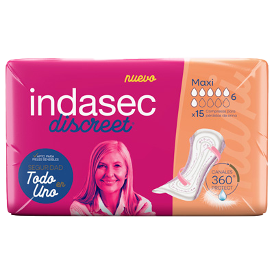 COMPRESA MAXI INCONTINENCIA 15 UDS.