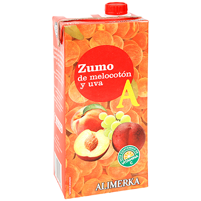 ZUMO DE MELOCOT&Oacute;N Y UVA 1 LITRO