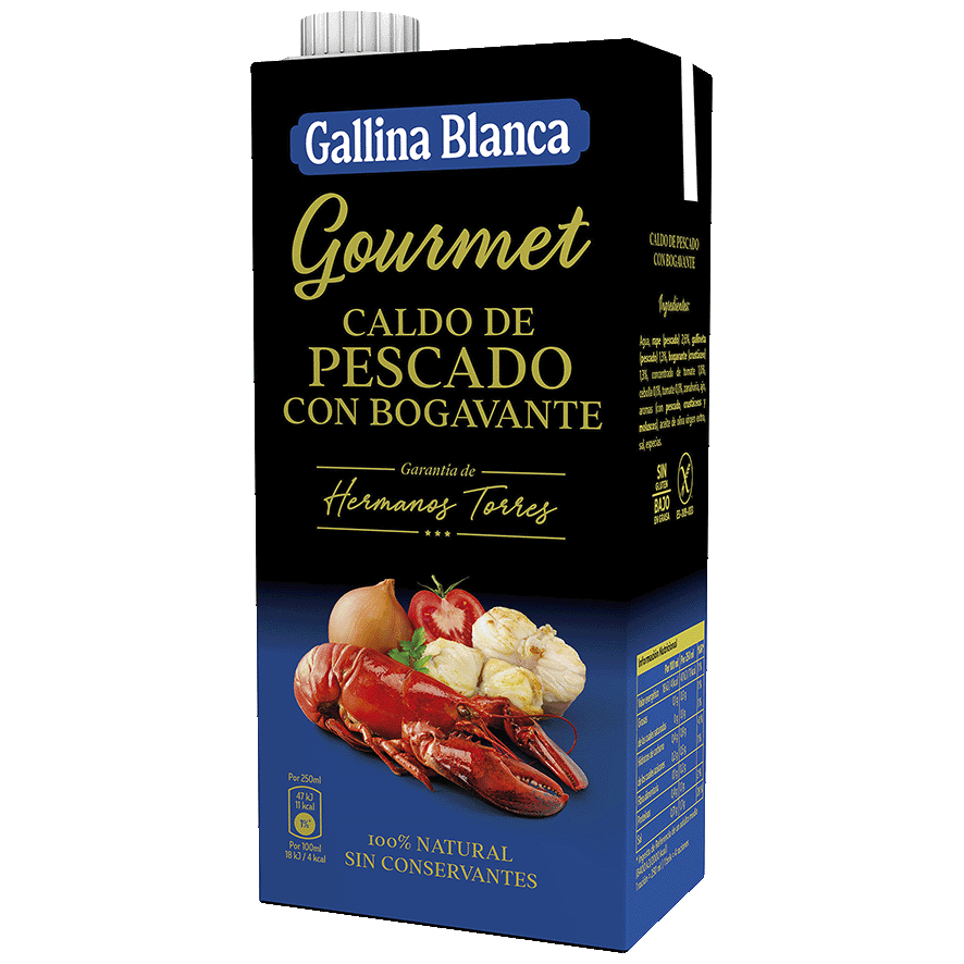 CALDO GOURMET DE PESCADO CON BOGAVANTE 1 LITRO