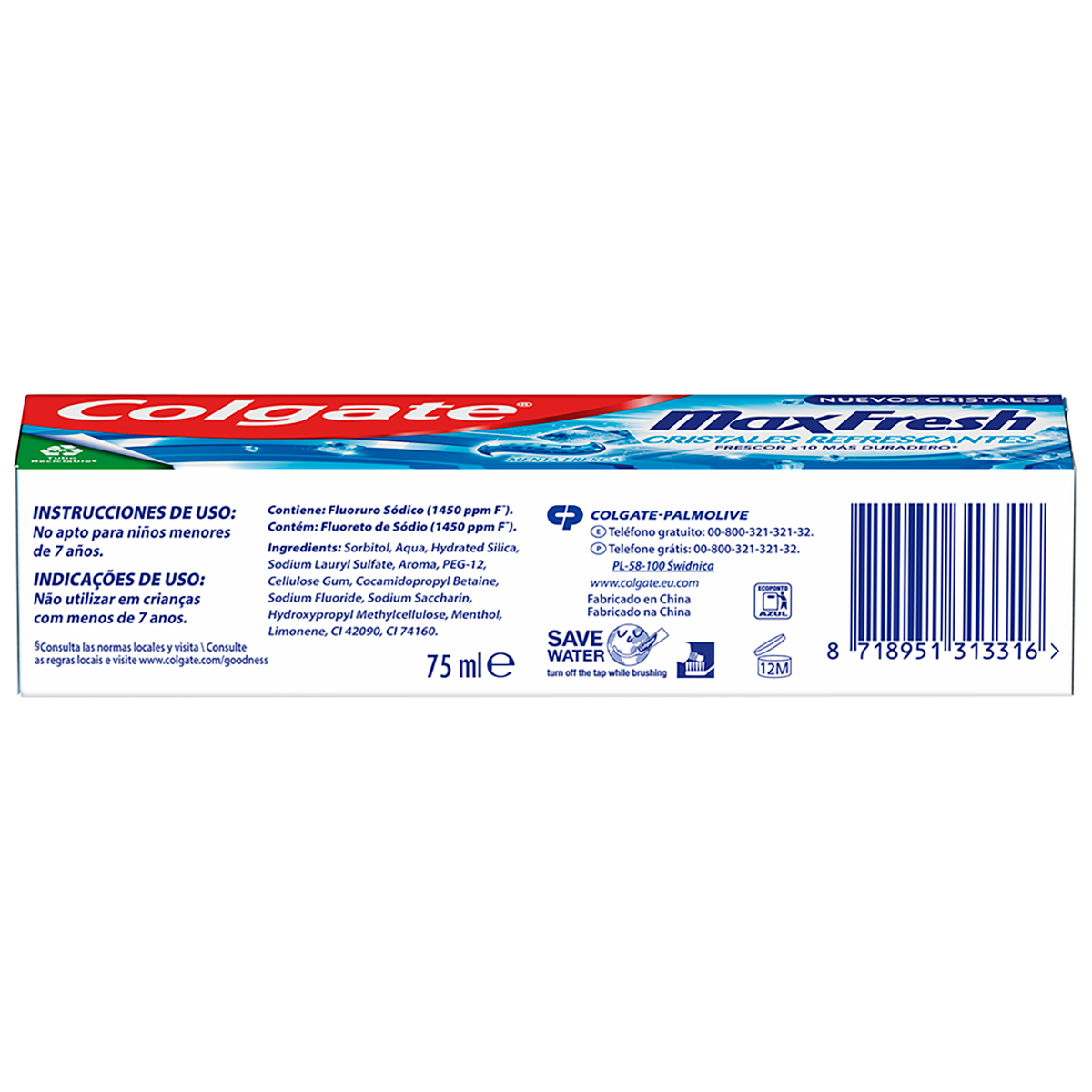DENT&Iacute;FRICO MAX FRESH 75 ML.