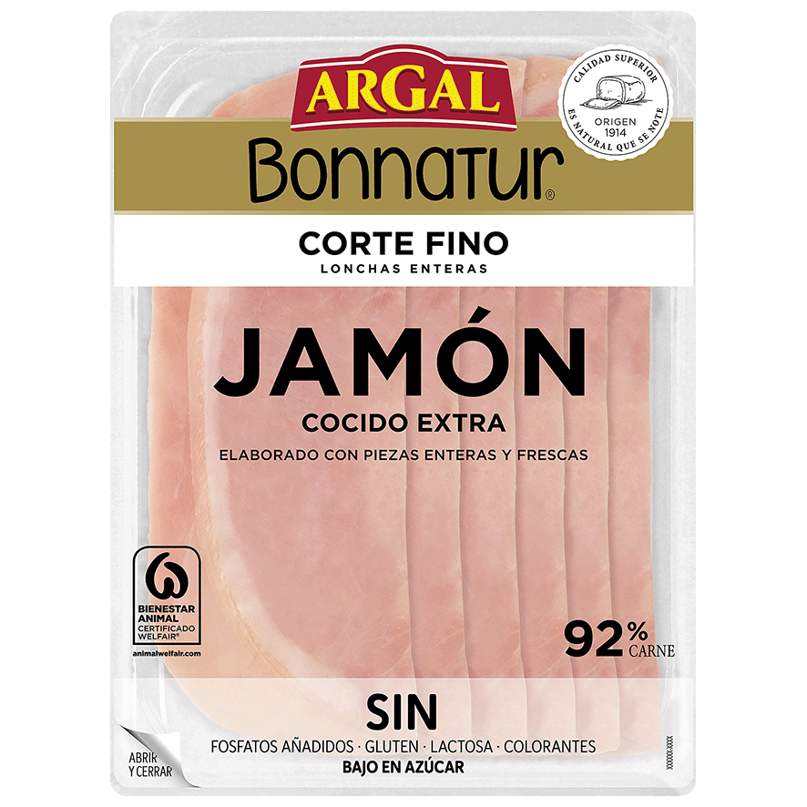 JAM&Oacute;N COCIDO EXTRA 92% CARNE 130 G.