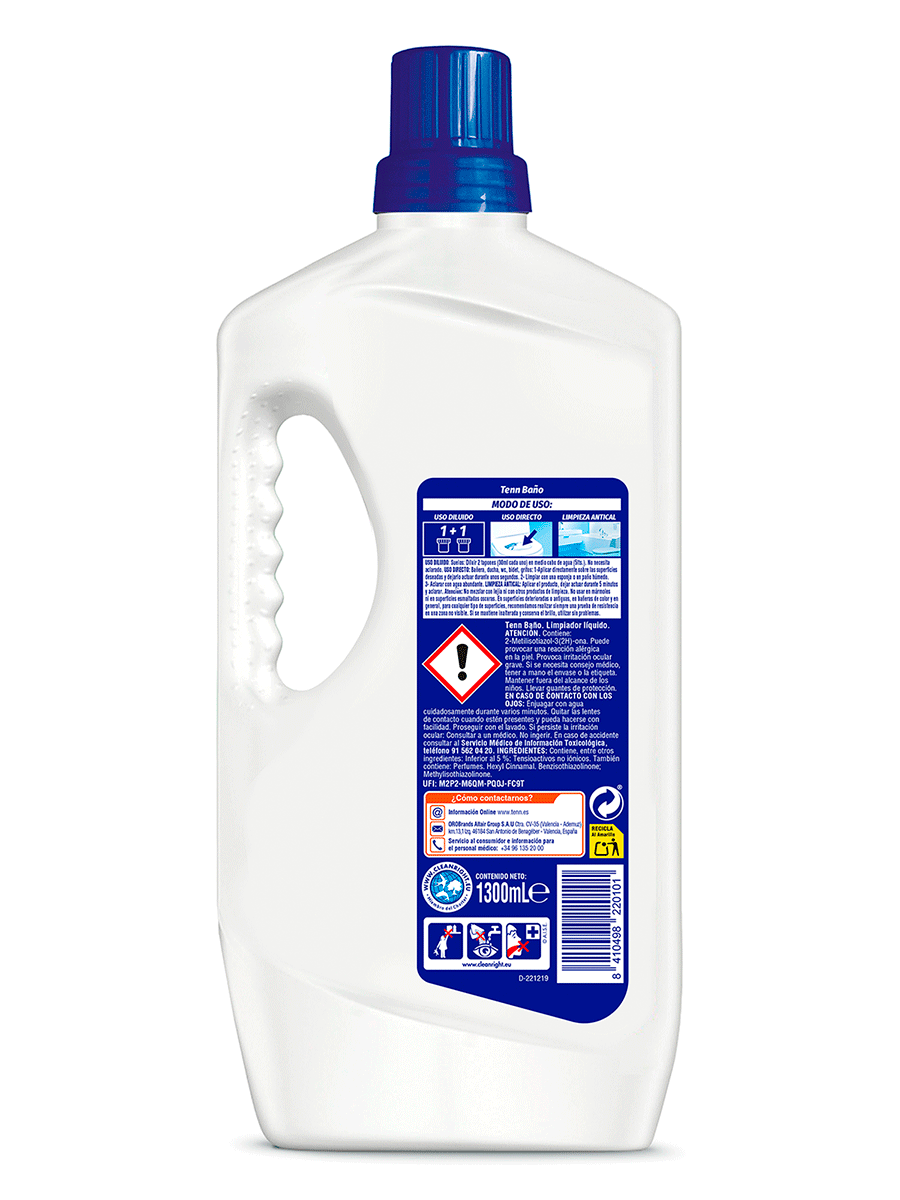 LIMPIAHOGAR PARA BA&Ntilde;OS 1,3 LITROS