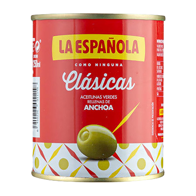 ACEITUNAS RELLENAS DE ANCHOA CL&Aacute;SICAS 100 G.