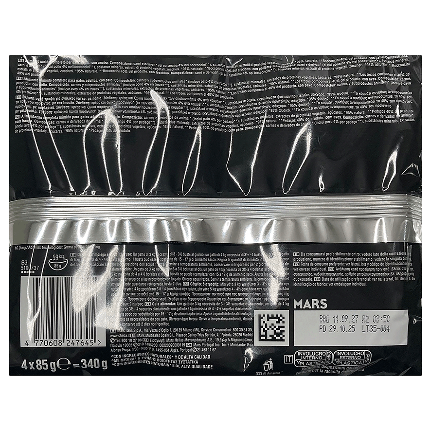 COMIDA DE AVES EN GELATINA PARA GATOS 85 G. PACK 4