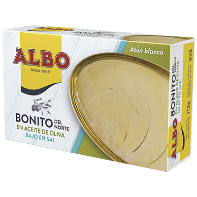 BONITO EN ACEITE DE OLIVA BAJO EN SAL 83 G.