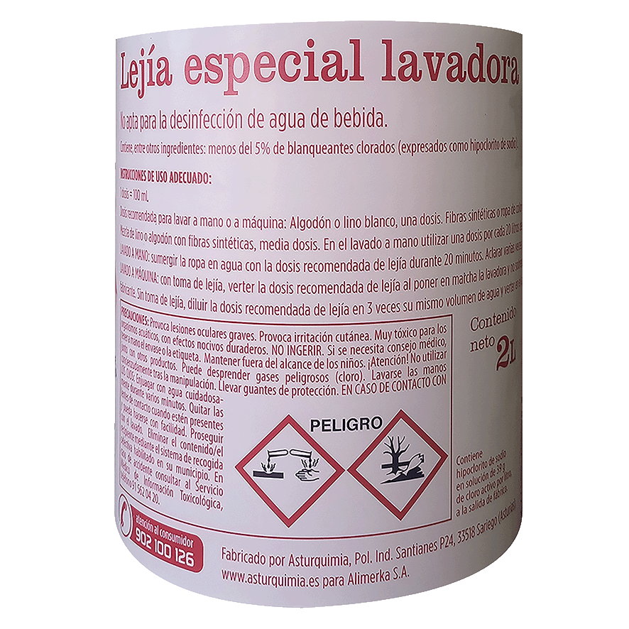 LEJ&Iacute;A PARA LAVADORA 2 LITROS