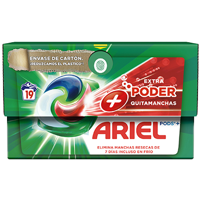 DETERGENTE EXTRA PODER + QUITAMANCHAS 19 C&Aacute;PSULAS