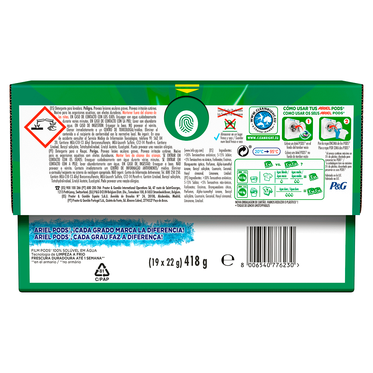 DETERGENTE LENOR FRESCOR DE ABRIL 19 CAPSULAS