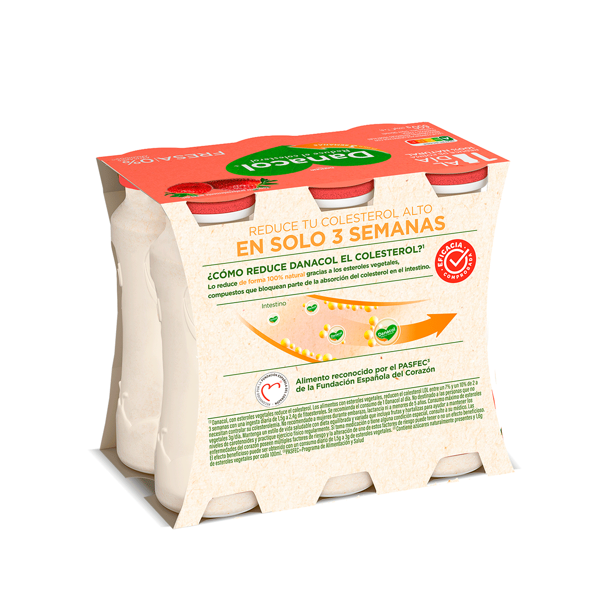 YOGUR L&Iacute;QUIDO DE FRESA 0% 100 G. PACK 6