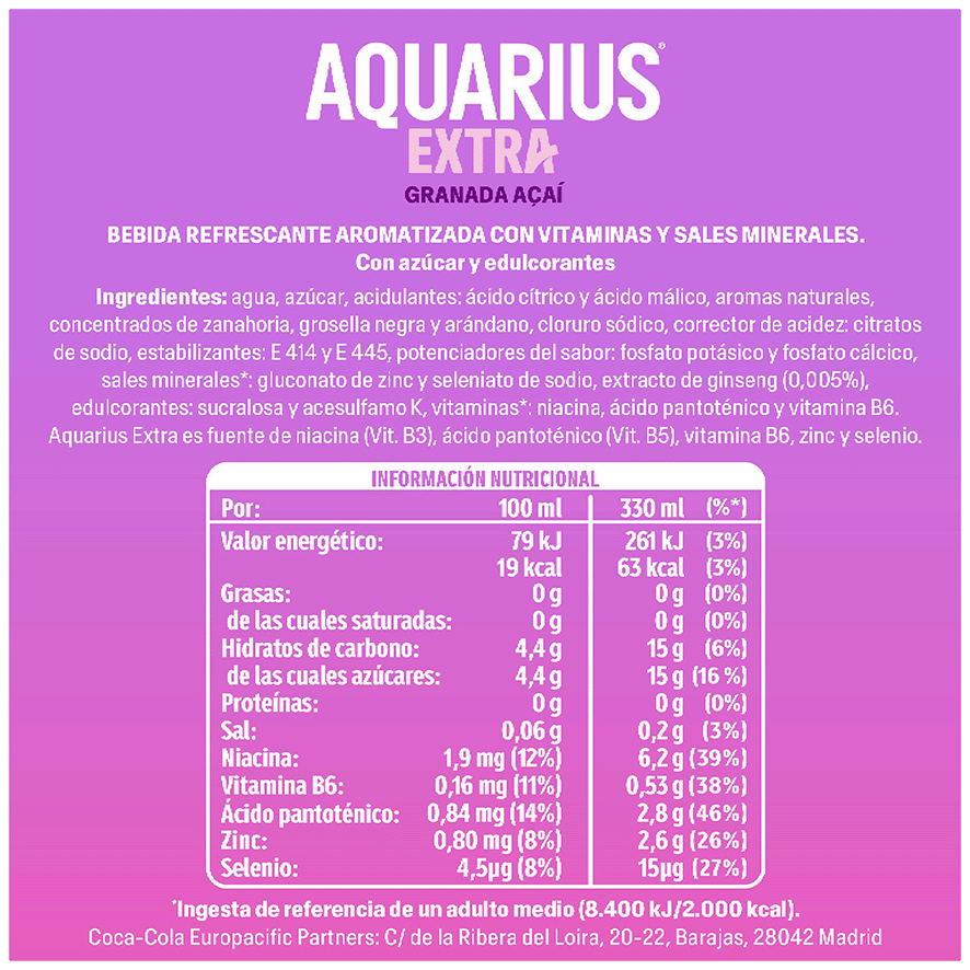 BEBIDA REFRESCANTE POMELO A&Ccedil;A&Iacute; 33 CL.
