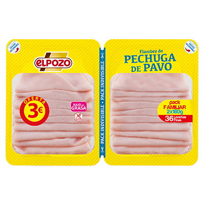 PECHUGA DE PAVO 180 G. PACK 2