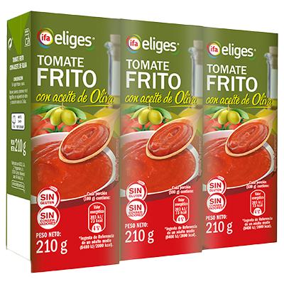 TOMATE FRITO CON ACEITE DE OLIVA 210 G. PACK 3