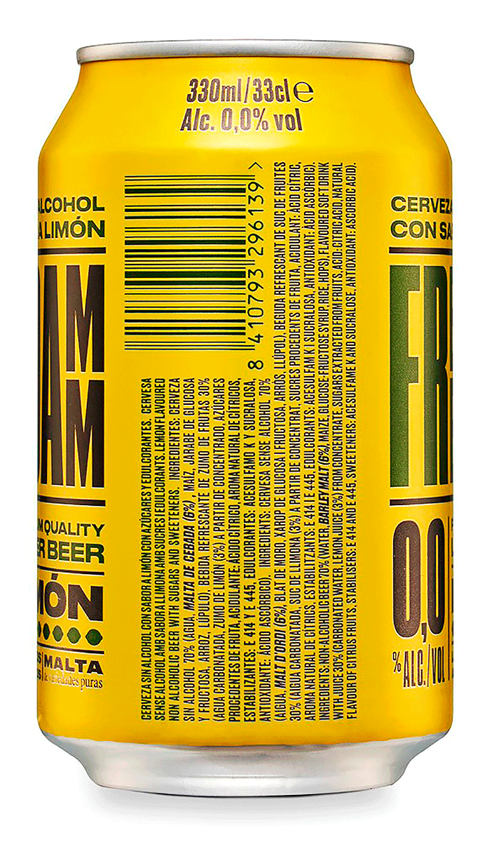 CERVEZA SIN ALCOHOL AL LIM&Oacute;N 33 CL.