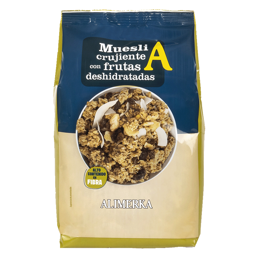 MUESLI CRUJIENTE CON FRUTAS 500 G.