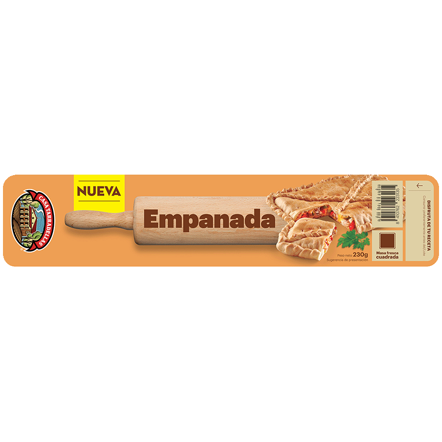 MASA FRESCA CUADRADA PARA EMPANADA 230 G.