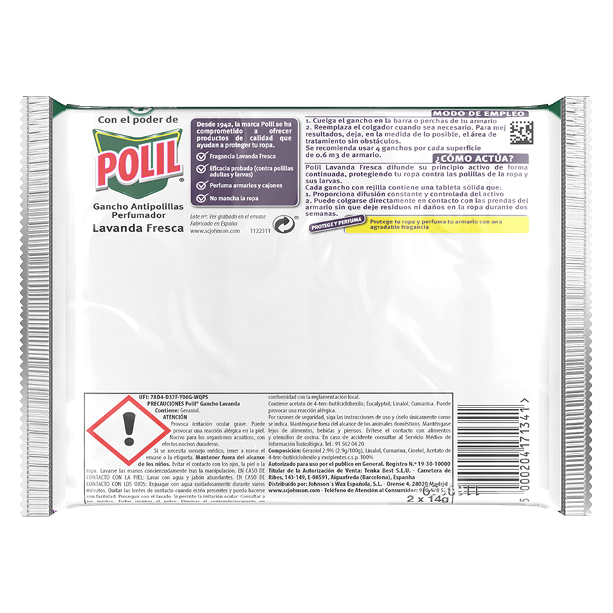 ANTIPOLILLA COLGADOR DE LAVANDA UNIDAD