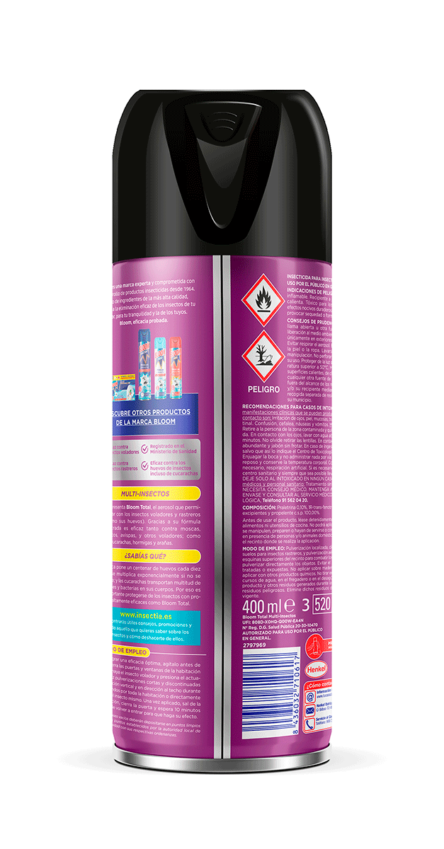 INSECTICIDA TOTAL MULTI INSECTOS 400 ML.