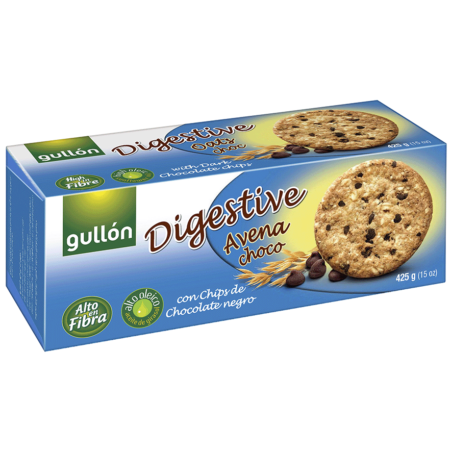 GALLETAS DIGESTIVE AVENA CHOCO 425 G.