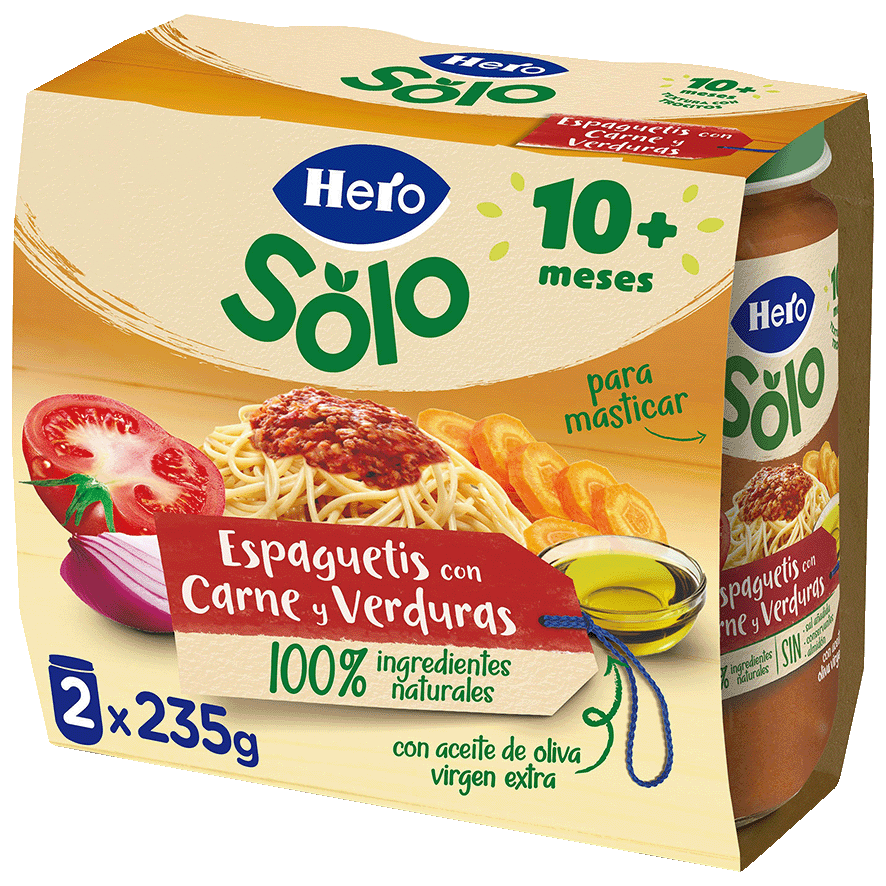 ESPAGUETIS CON CARNE Y VERDURAS 235 G. PACK 2