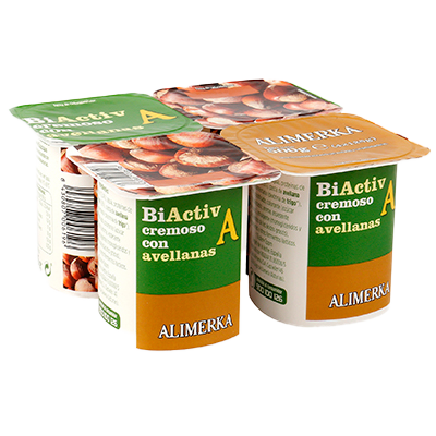 YOGUR BIACTIV CON AVELLANAS 125 G. PACK 4