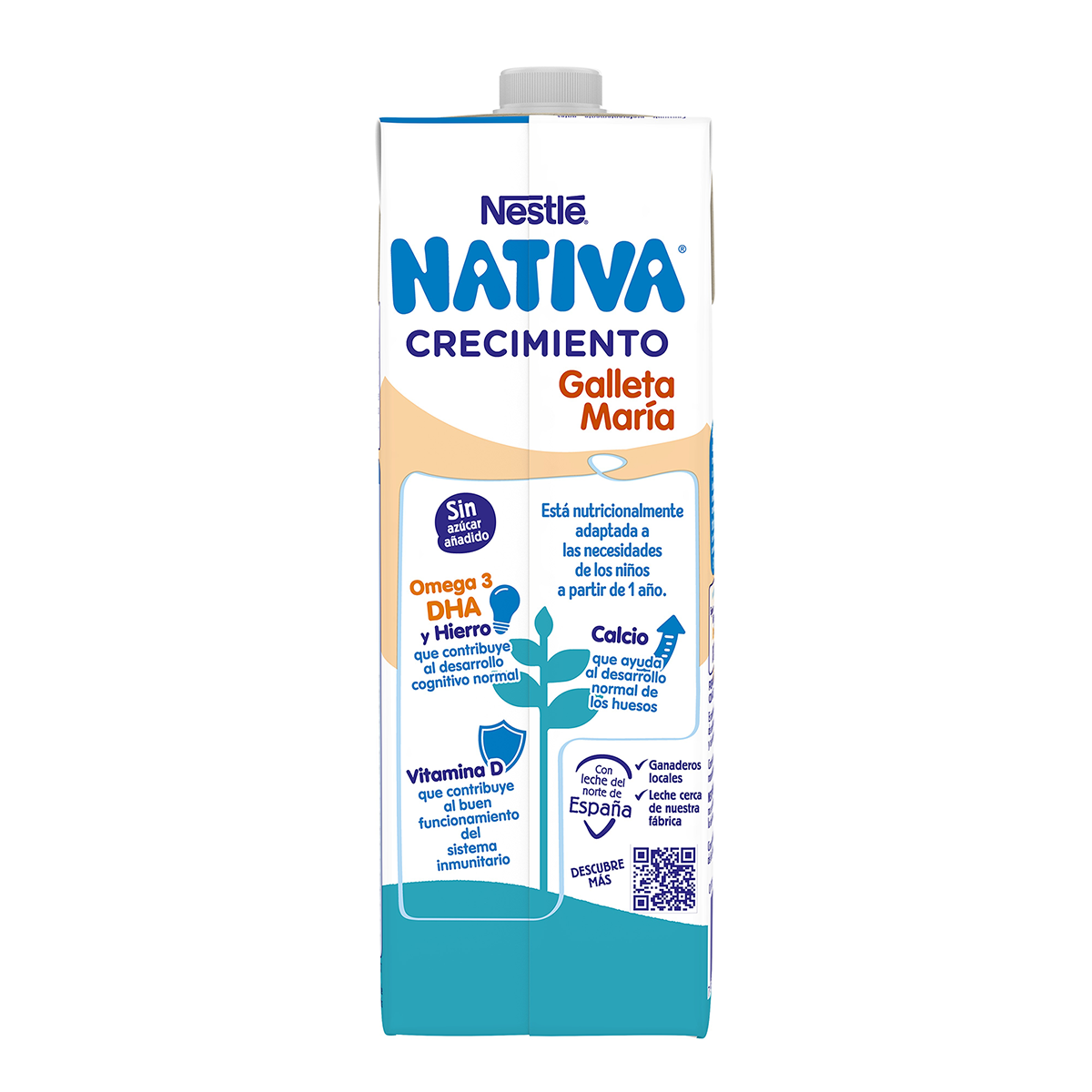 LECHE NATIVA CON GALLETA MAR&Iacute;A 1 LITRO