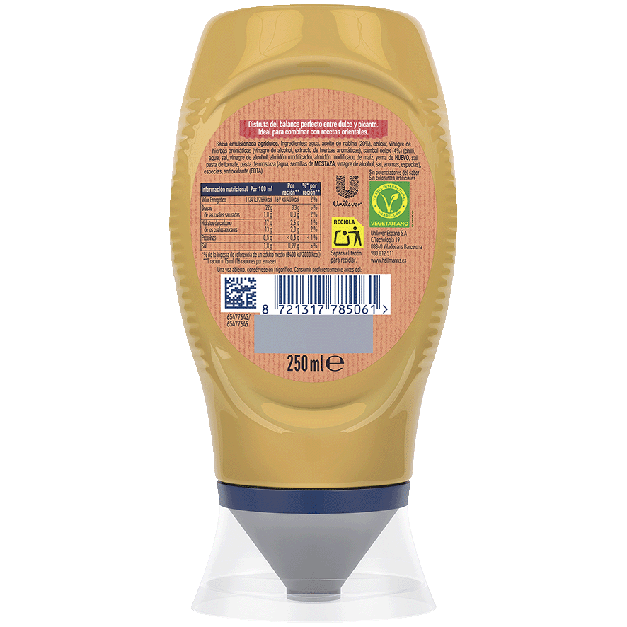 SALSA SWEET CHILI SUAVE 250 ML.