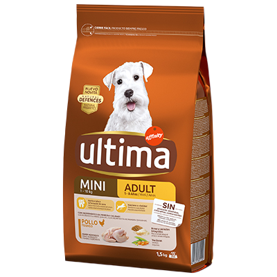 COMIDA DE POLLO PARA PERROS MINI-ADULT 1,5 KILOS